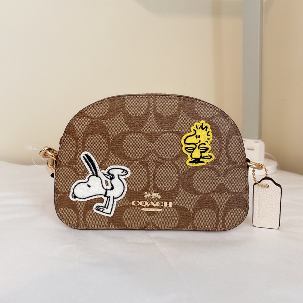 Coach X Peanuts Mini Serena Satchel In Signature